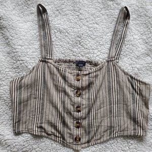 American Eagle Striped Crop Top